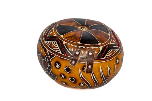 Painted Gourd Nativity