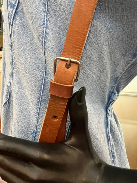 Leather Embroidered Heart Crossbody Bag
