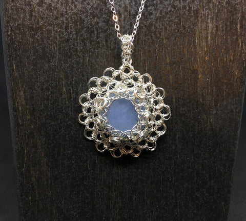 Peruvian Angelite Necklace and Earring Set