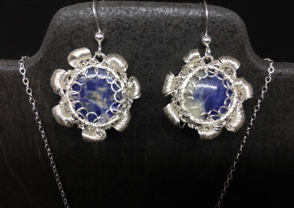 Sodalite Necklace and Earring Set
