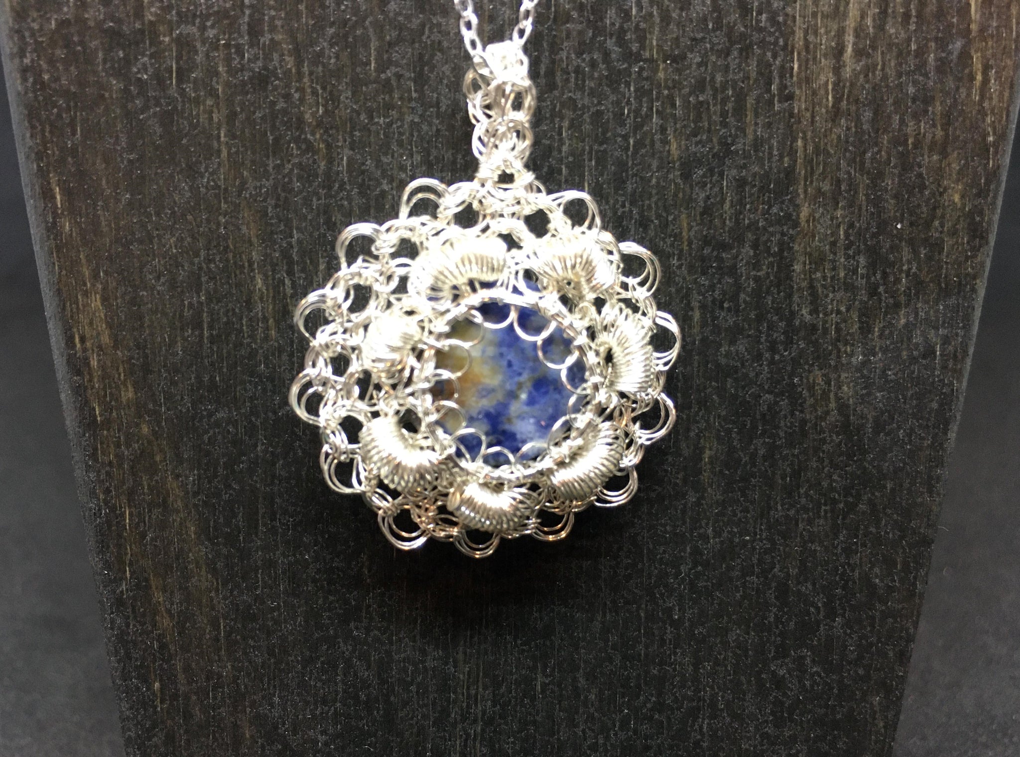 Sodalite Necklace and Earring Set