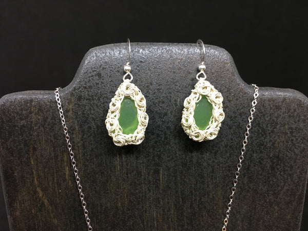Aventurine Necklace and Earring Set