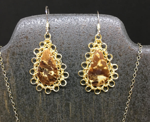 Leopard Necklace and Earring Set