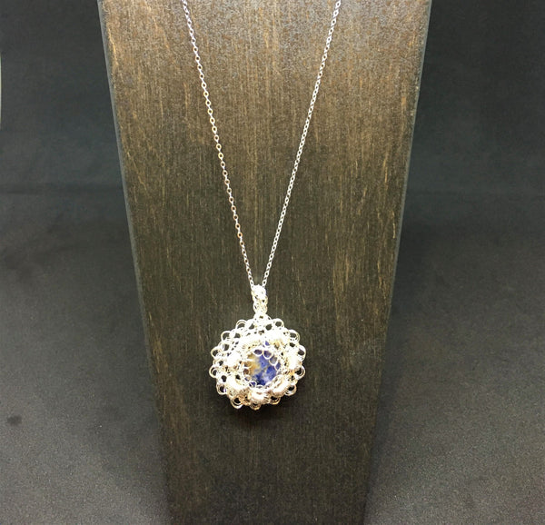 Sodalite Necklace and Earring Set