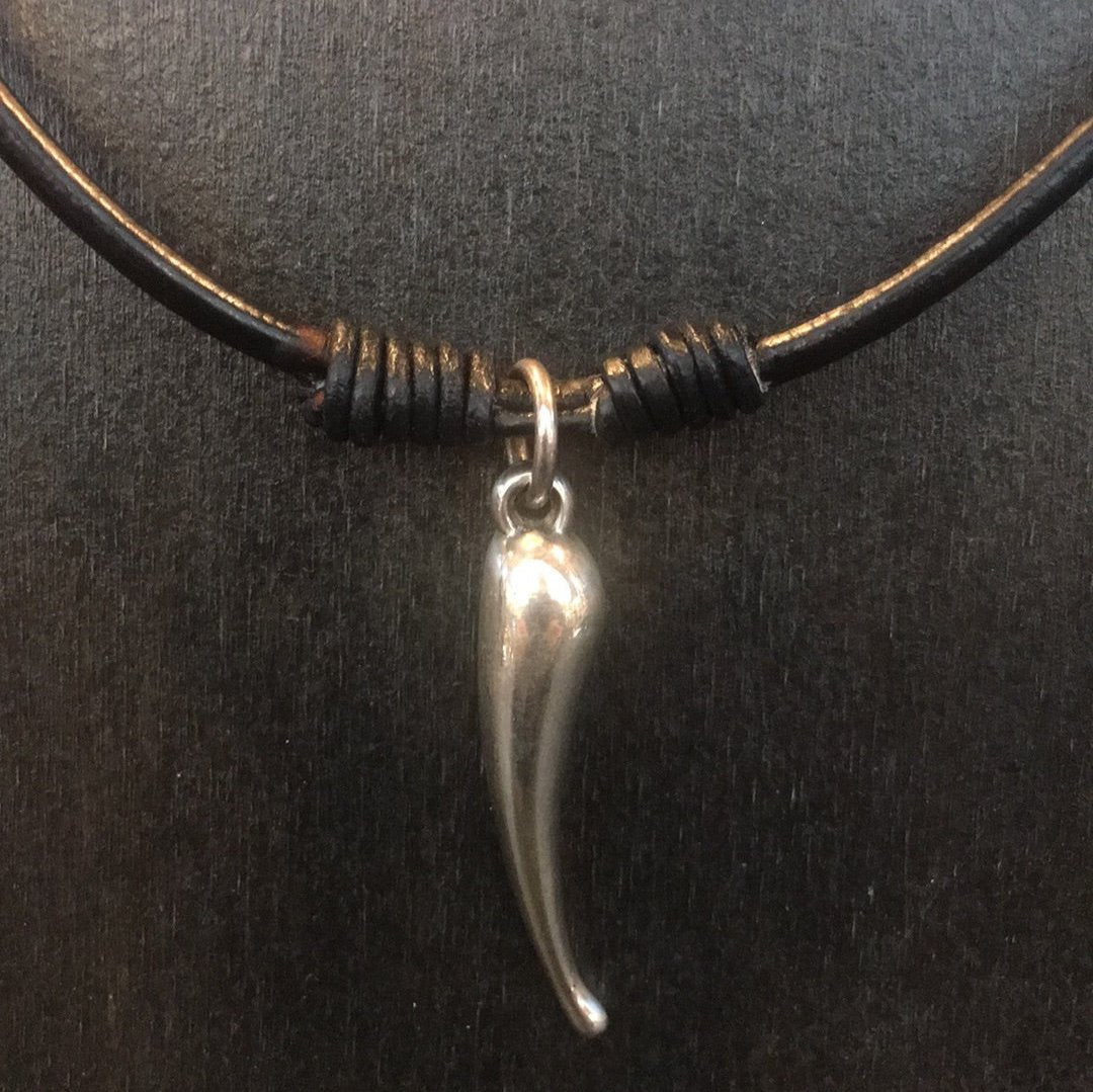 Sterling Silver Unisex Pendant Necklace