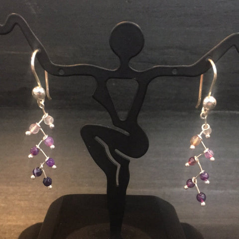 Sterling Silver Agate Earrings
