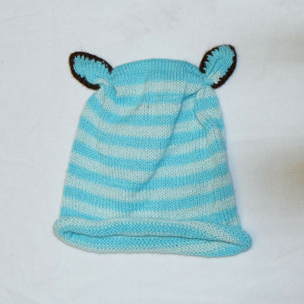 Owl Stripe Alpaca Wool Beanie